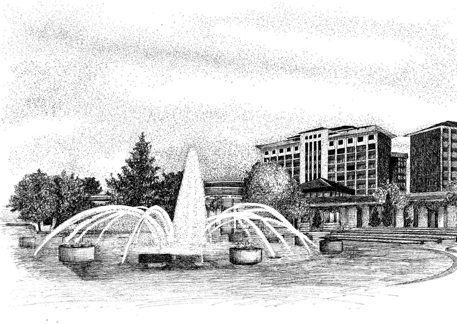 Student Recreation Building, Indiana State University, Terre Haute, Fine Art Print