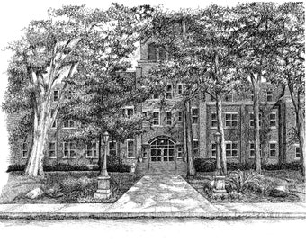 Manchester University Administration Building, Manchester Indiana, Digital Download