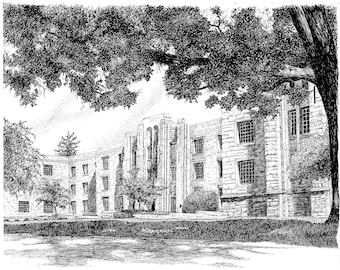 Schwitzer Freshman Dorm, Butler University, Indianapolis, Indiana, Fine Art Print