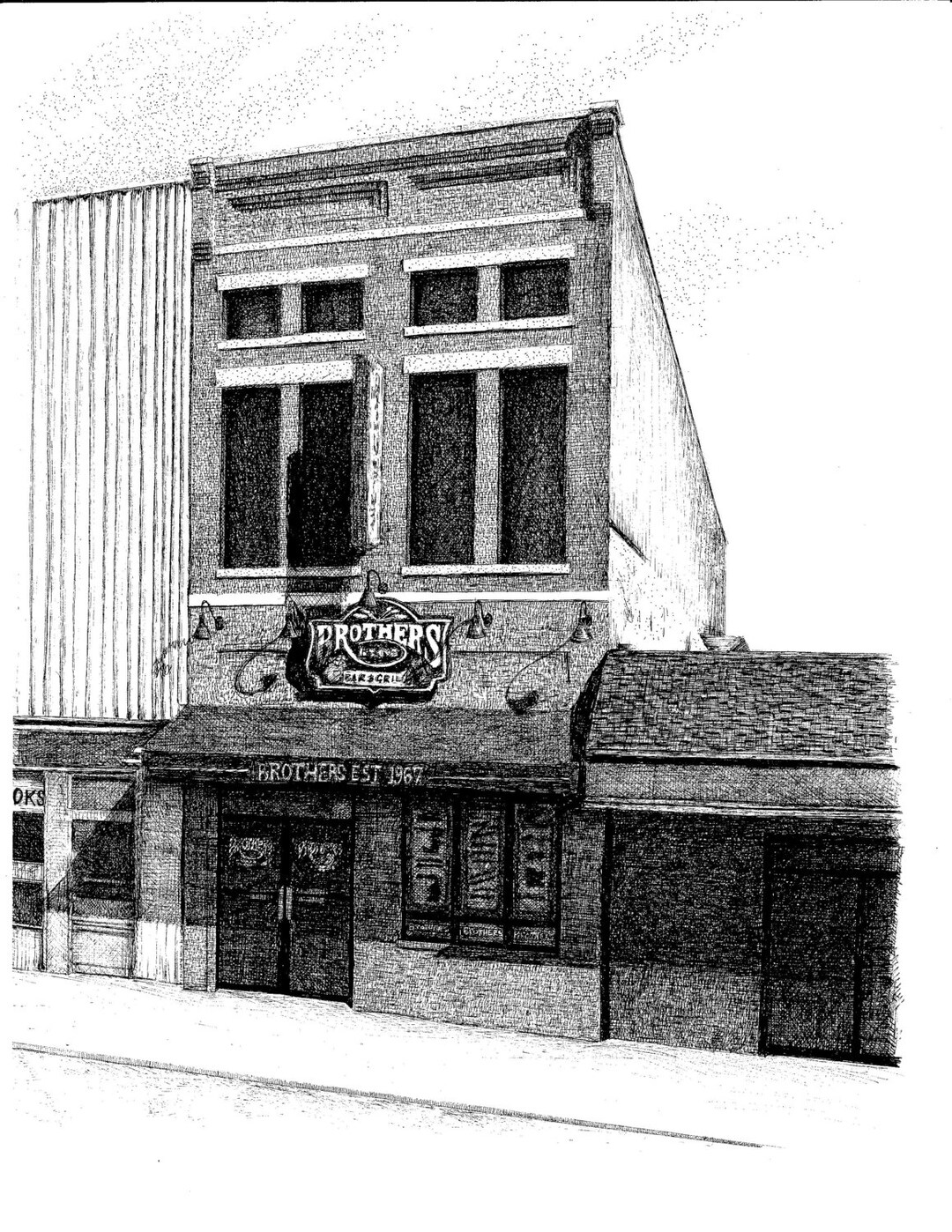 Brothers Bar and Grill, West Lafayette, Indiana, Fine Art Print Etsy