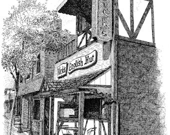 Nick&#39;s English Hut ,Indiana University, Bloomington, Indiana, Fine Art Print
