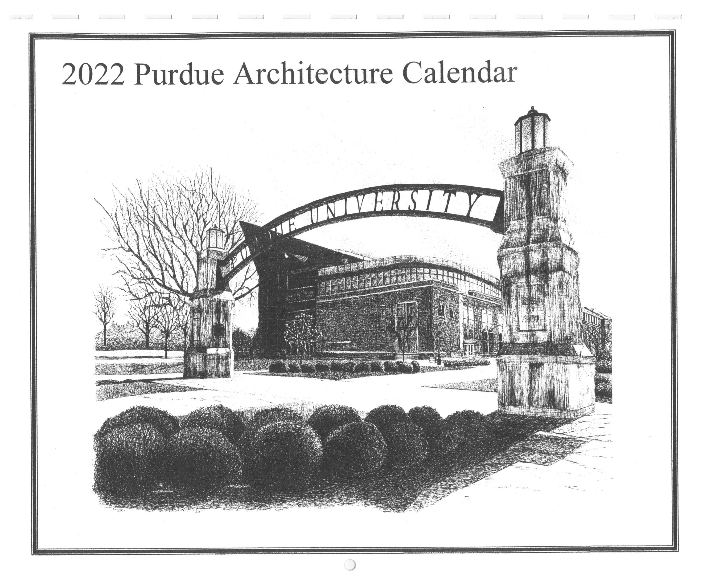 Purdue Calendar 2022 2022 Purdue Architecture Calendar Fine Paper Goods | Etsy