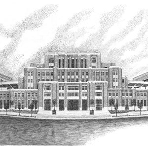 O'neill Hall, Notre Dame University, South Bend, Indiana, Fine Art Print