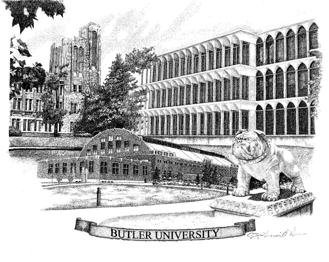 Butler University Compilation, Indianapolis, Indiana, Fine Art Print Etsy