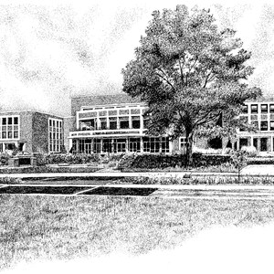 Emens Auditorium. Ball State University, Muncie, Indiana, Fine Art Print