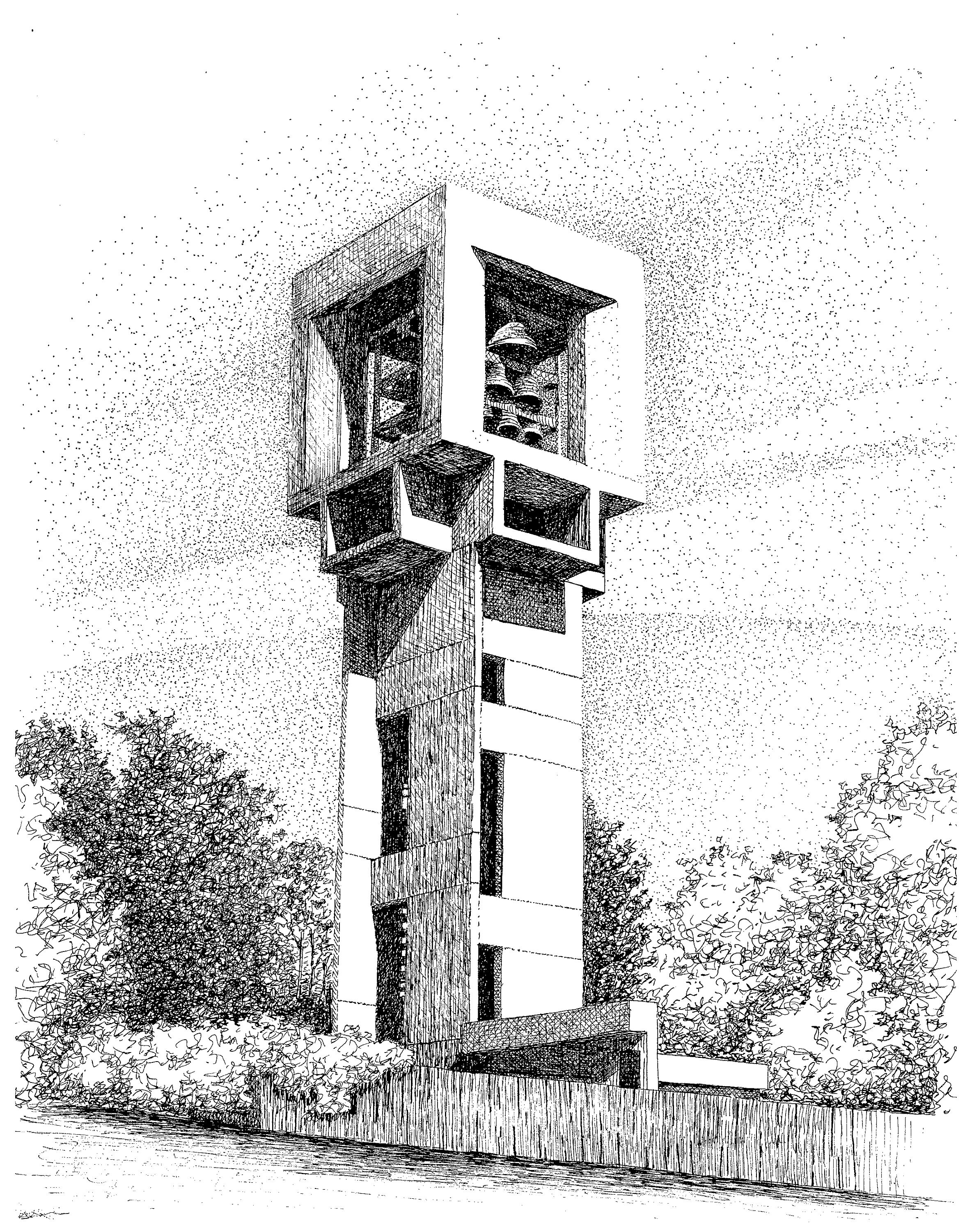 Indiana University Bell Tower, Bloomington, Indiana, Fine Art Print