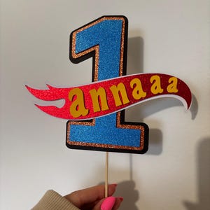 Hot Wheels Inspired Personalised Cake Topper