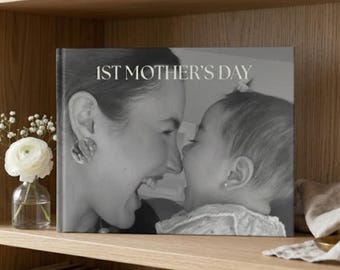 Personalized Hardcover Photo Album, 1st Mother's Day Milestone Memory Book