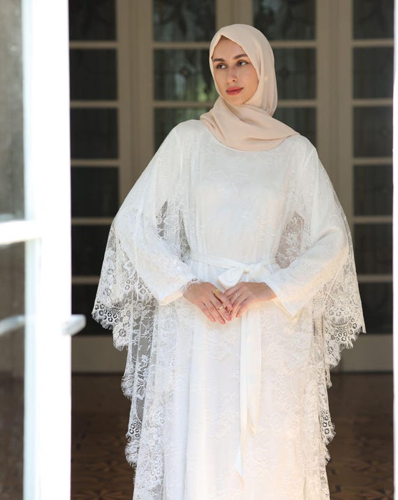 Lace Dress, Maxi Dress, Modest Dress, Modest White Dress, Maxi Dress, Ivory  Dress, Dress Long Sleeve, Muslim Dress, Nikah Dress, Nikha Dress - Etsy  Israel