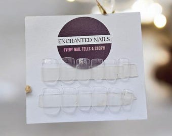 Press On Nail Sizing Kit | Clear Sample | Size Guide | Measurement Tools | Shape Fit Set