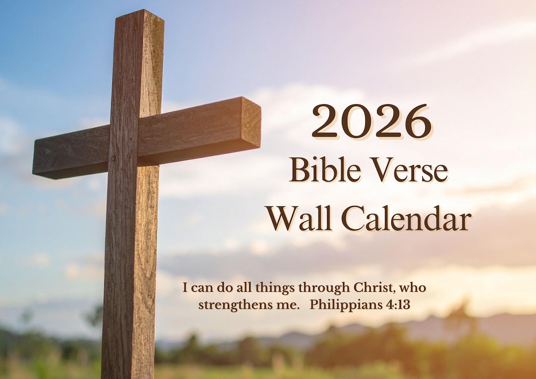 2026 Bible Verse Calendar | Scripture Wall Art (digital Download) - Etsy