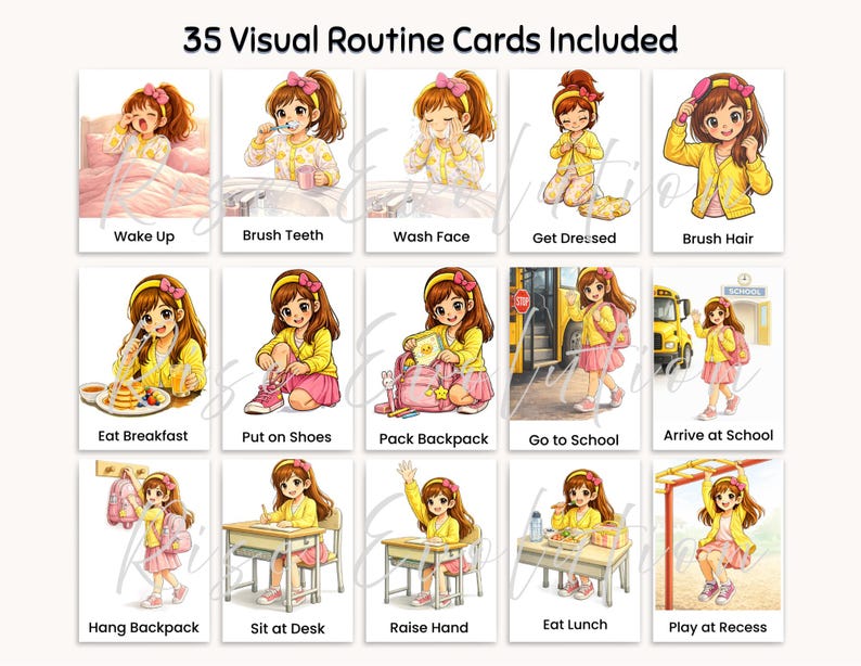 Visual Schedule Cards Bundle for Kids | Autism & ADHD Routine Cards ...