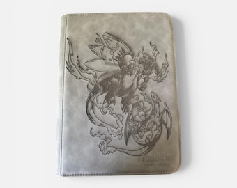 Album per carte TCGGUARD 540 con raccoglitore a zip personalizzato e incisione.
