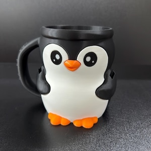 Penguin Ice Cream Pint Holder with Hidden Spoon Drawer | Cute 3D Printed Kitchen & Home Decor