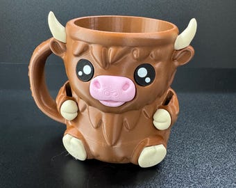 Highland Cow Ice Cream Pint Holder | Farmhouse Kitchen Decor