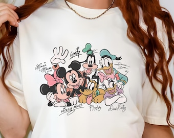 Classic Cartoon Friends Shirt - Vintage Character Shirt - Cute Graphic Tee - Group Cartoon Shirt - Family Matching Shirt Gift