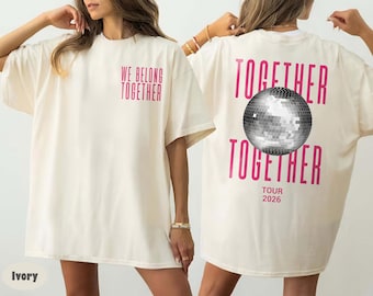 Harry Styles Shirt, Retro Disco Ball Graphic Tee, Together Together Tour 2026 T-Shirt, Love On Tour Merch, Oversized Music Fan Gift