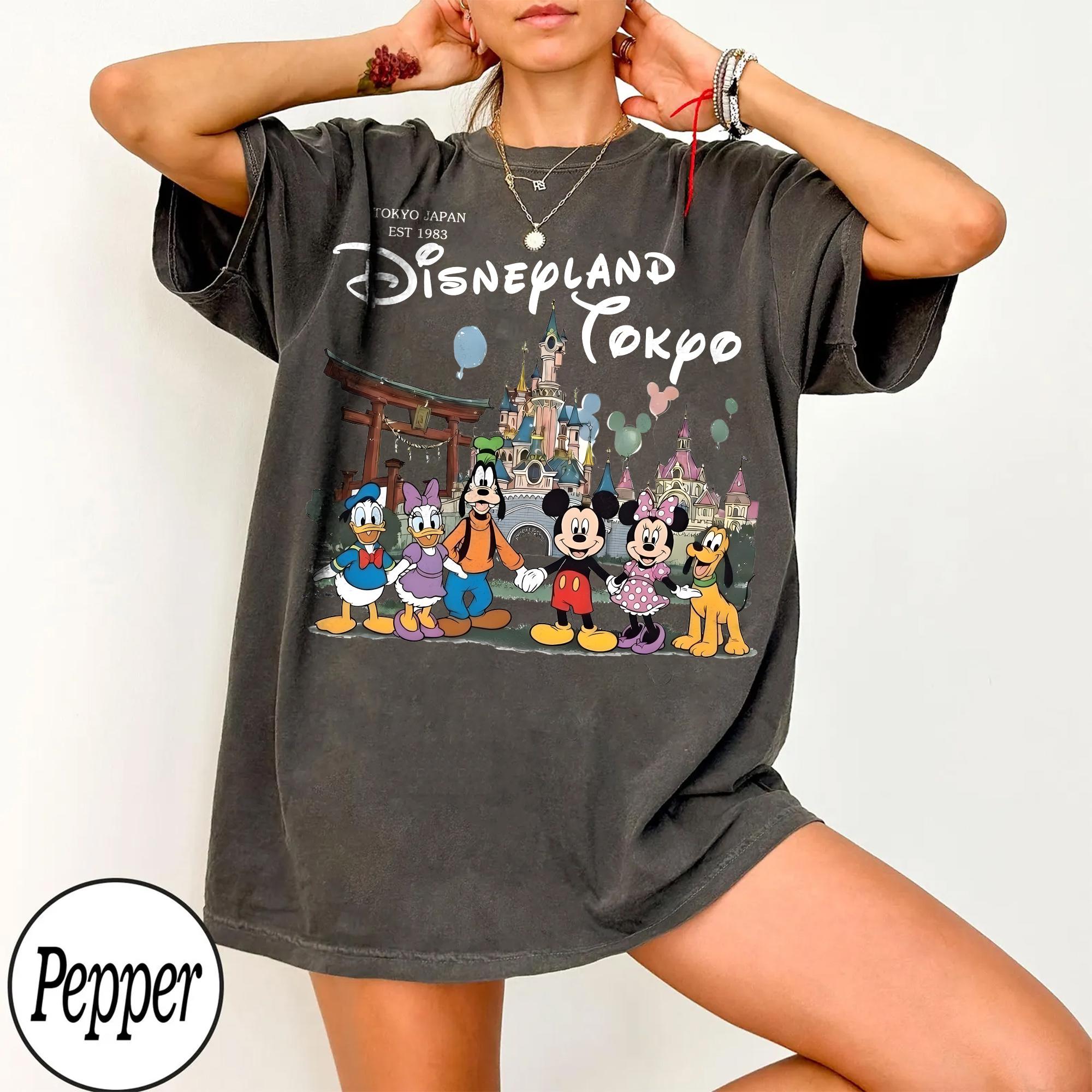 Disneyland Tokyo Shirt, Retro Mickey and Friends Tee, Vintage
