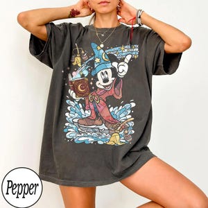 Sorcerer Mickey Shirt, Retro Fantasia Wizard Tee, Vintage Magic in the Making Top, Sorcerer Apprentice Gift, Magical Kingdom Vacation Wear