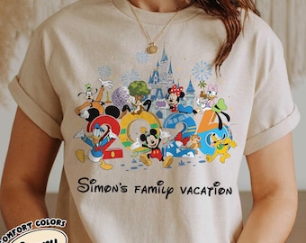 Personalized Disney Family Vacation 2026 Shirt, Custom Name Mickey Friends Trip Tee, Magic Kingdom Group Matching Shirt