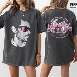 Harry Styles Shirt, Retro Kiss All The Time Disco Ball Tee, Vintage Harry Portrait Top, Love On Tour Apparel, Music Fan Gift
