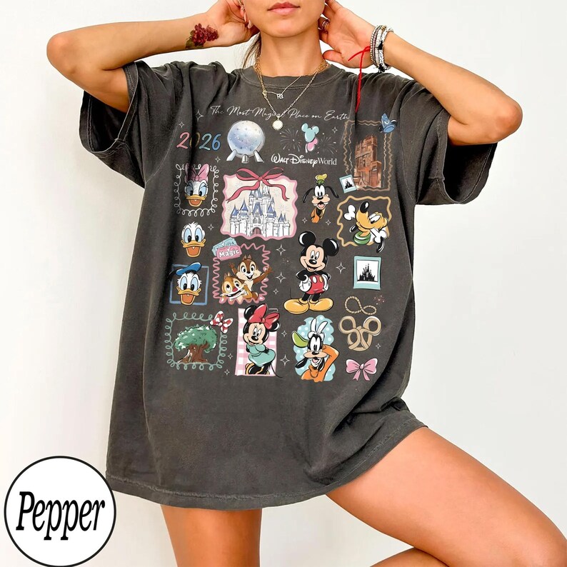 Vintage Mickey Disneyworld Comfort Colors Shirt, Retro Mickey And Friends Shirts, Walt Disneyworld Tee, Disney 2026 Trip Disney Vacation Tee Bild 2
