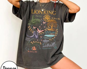 The Lion King Map Shirt, Pride Lands Safari Tee, Retro Simba Hakuna Matata Top, Vintage Tree of Life Gift, Animal Kingdom Adventure Shirt