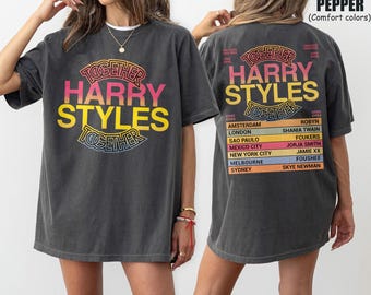 Harry Styles Shirt, Retro Tour Dates Tee, Together Together Tour 2026 T-Shirt, Vintage Music Merch, Aesthetic Concert Fan Gift Top