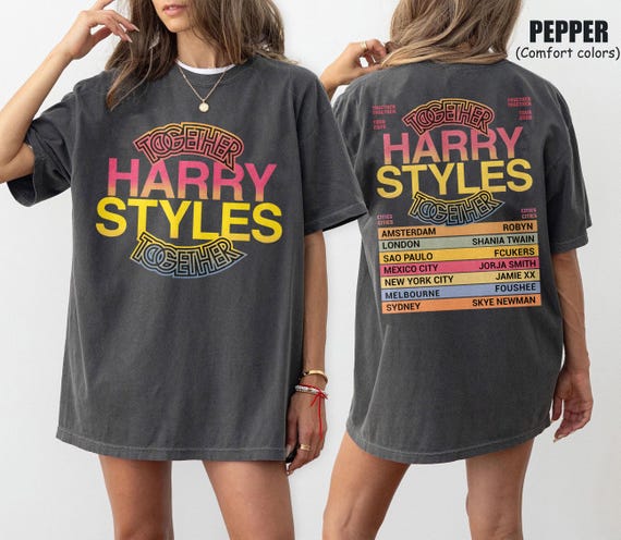 Harry Styles Shirt, Retro Tour Dates Tee, Together Together Tour 2026 T-Shirt, Vintage Music Merch, Aesthetic Concert Fan Gift Top