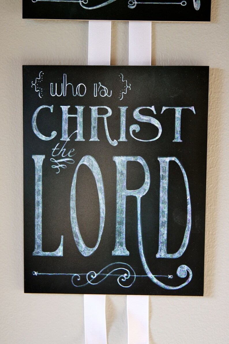 Christmas Bible Verse Chalk Board Wall Art 8x10 mounted Etsy