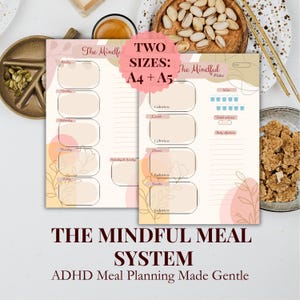 ADHS Mahlzeitenplaner 2026 | Wöchentlicher Food-Tracker für Dysfunktion | PDF zum ausdrucken