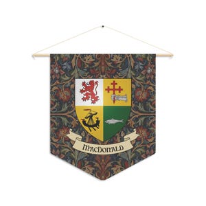Personalized Coat of Arms Pennant Flag | Custom Family Crest Surname Banner | Medieval Heraldic Wall Hanging | Castlecore Home Decor Gift image 13