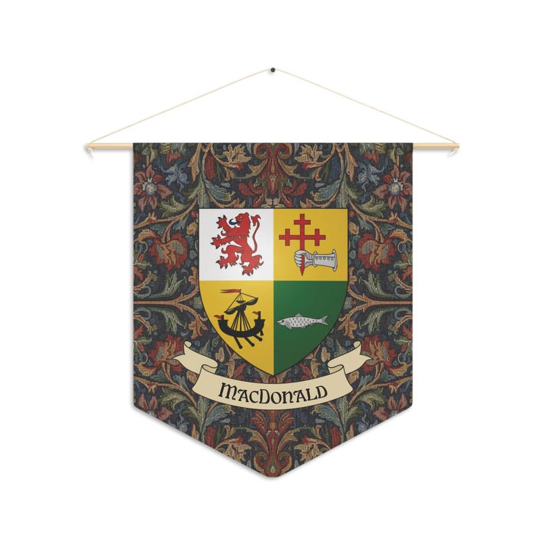Personalized Coat of Arms Pennant Flag | Custom Family Crest Surname Banner | Medieval Heraldic Wall Hanging | Castlecore Home Decor Gift image 13