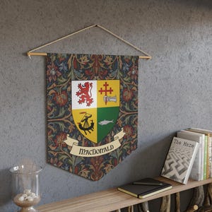 Personalized Coat of Arms Pennant Flag | Custom Family Crest Surname Banner | Medieval Heraldic Wall Hanging | Castlecore Home Decor Gift image 15