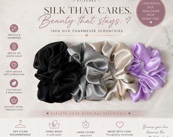 Luxe Silk Scrunchies by Incan Stitches