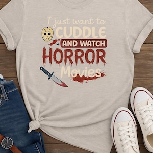 Cuddle & Horror Movie T-Shirt: Halloween Graphic Tee