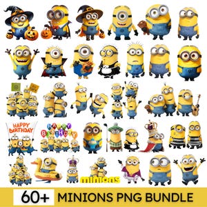 Kawaii Yellow Monster Clipart, Funny Alien PNG (Digital Cut Files)