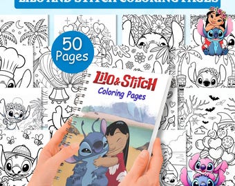 Páginas para colorear de Lilo y Stitch: Libro de actividades para niños (Descarga digital)