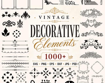 1000+ Decorative Elements SVG | Ornaments svg | Vintage Decorative Svg | Bohemian Elegant Svg | Text Divider Svg