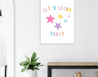 Let's Learn Today | Classroom Decor | Digital Download