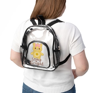 Clear Stadium Backpack, Transparent Backpack, Clear Bag for Sports, Game Day Backpack, Festival Accessory, Cute Clear Backpack