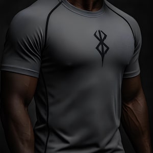 Anime Gym Brserk Inspired Compression T-Shirt,Guts Gym Compresion Shirts,Breathable Gym Compression Tee,Men and Women Clothes Gift Gymbuddy