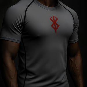 Anime Gym Brserk Inspired Compression T-Shirt,Guts Gym Compresion Shirts,Breathable Gym Compression Tee,Men and Women Clothes Gift Gymbuddy