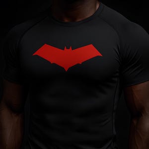 Anime Gym B * tman inspiriertes Kompressions-T-Shirt, Anime Gym Compression Shirts, atmungsaktives Gym Compression T-Shirt, Herren und Damen Kleidung Geschenk Gymbuddy