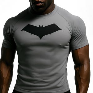 Anime Gym Btman inspiriertes Kompressions-T-Shirt, Anime Gym-Kompressionshemd, atmungsaktives Fitnessstudio-Kompressions-T-Shirt, Herren- und Damenkleidung Geschenk Gymbuddy