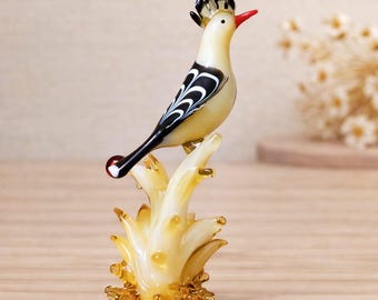 Large Vintage Leo Ward 1994 Terra Studios Glass Blue Bird of