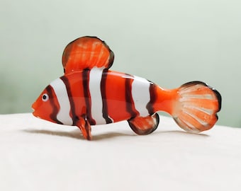 Handmade Murano Glass Art Fish Figurine For Ocean Decor Sculpture For Collectible Gifts