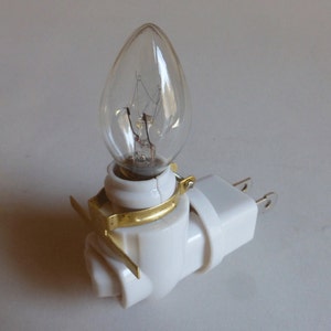 Swivel nightlight base bulb brass clip image 1