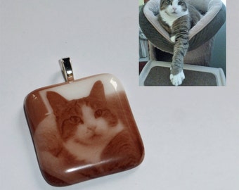 Custom pendant from your picture -  Fused glass