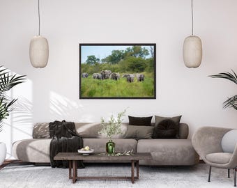 Elephant Parade Print | African Savanna Wall Art